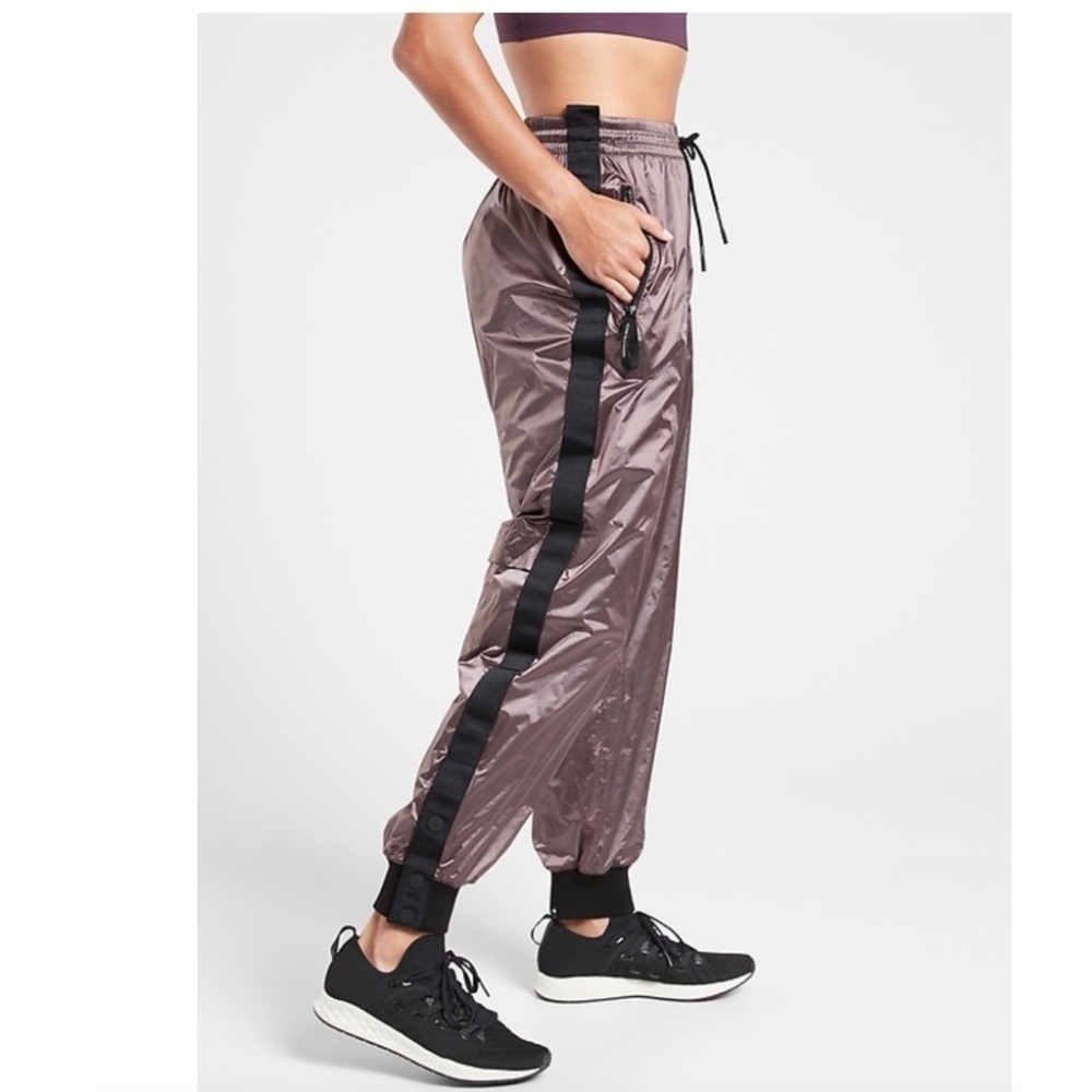 ATHLETA | Legend Luxe Track Pant Mauve Metallic
